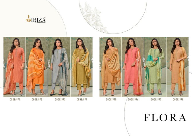 Ibiza Flora Masleen With Fancy Embroidery Festive Wear Exclusive Latest Salwar Kameez Collection
